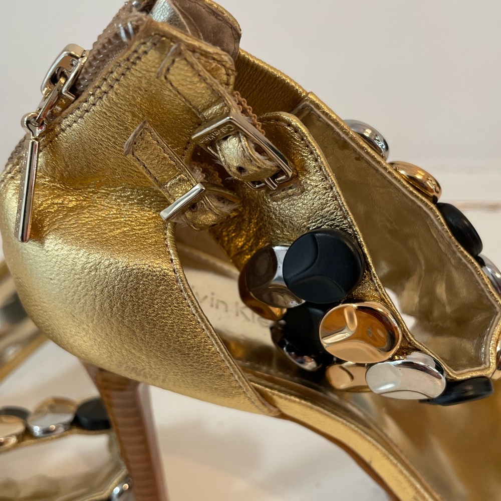 Calvin Klein leather Studded High Heels Sandals - Picture 7 of 11